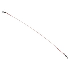 Struna din otel pentru pescuit, 28 cm, culoare rosu, set de 5 bucati